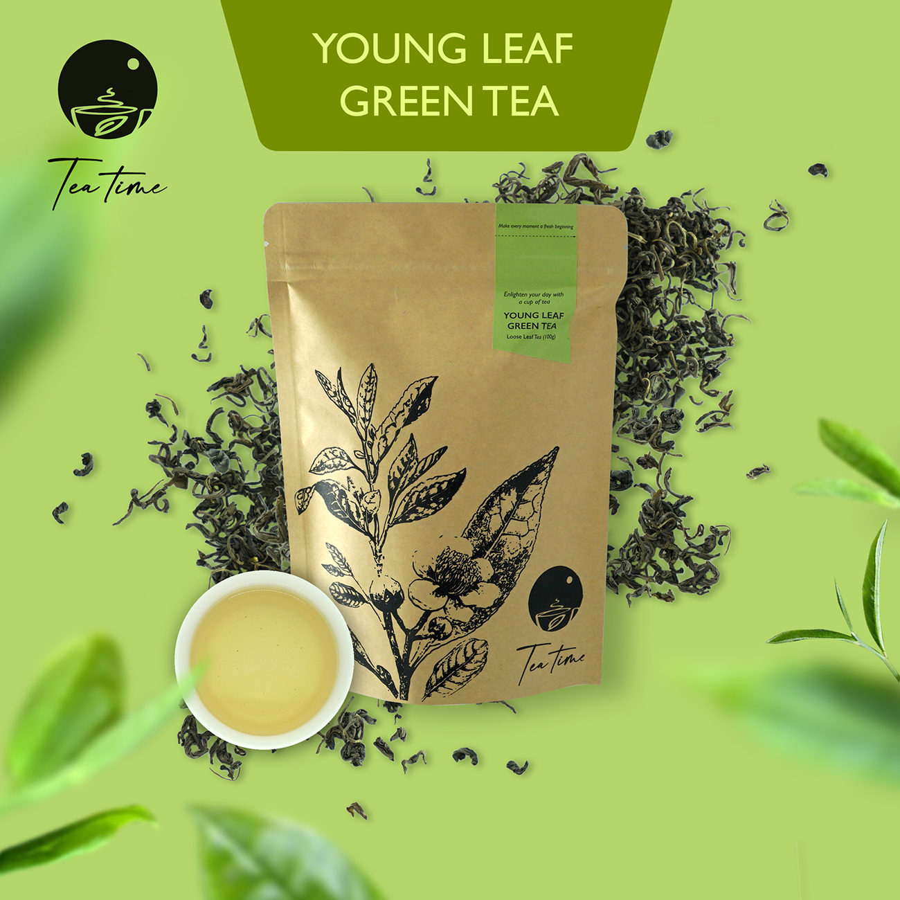 Quality Young leaf Green Tea Teatime_Super3